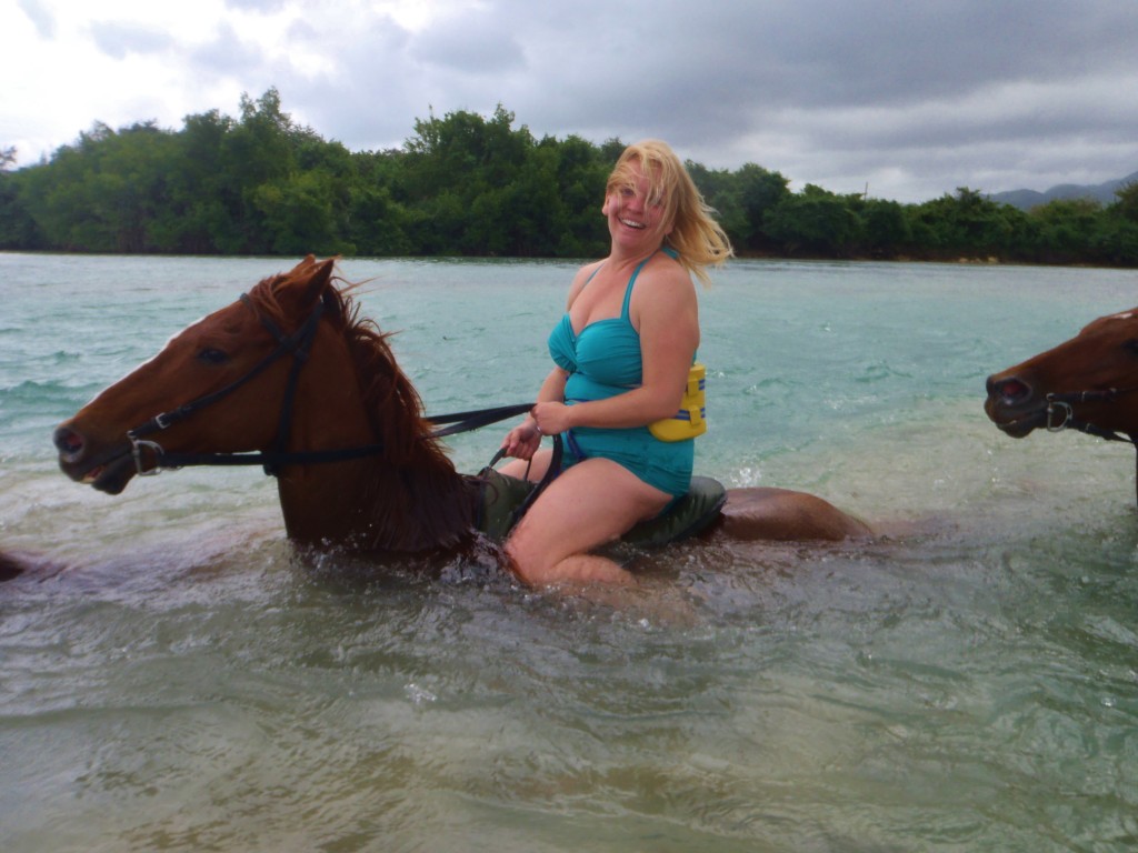 horseback swim